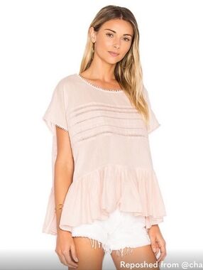 Lane Bryant Light Pink Peplum Top